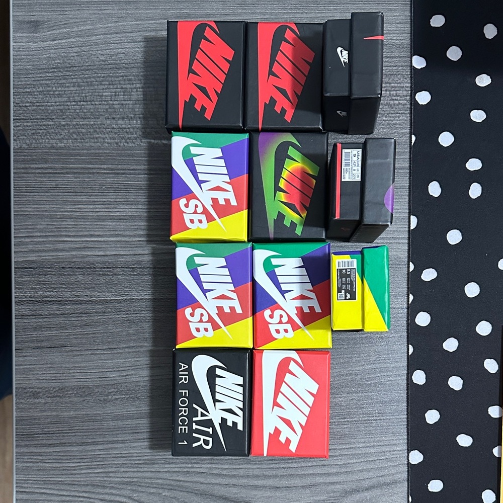 Nike Assorted Multicolor mini Shoe Boxes